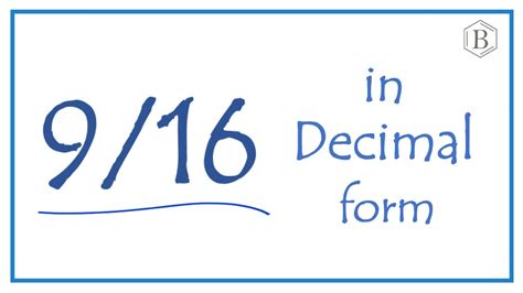 What is 9 over 16 as a decimal? What is 9 / 16 reduced? This easy and mobile-friendly calculator will reduce any fraction and express it in decimal form. Just type into …